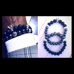 Luxury Natural Stone Bead Bracelet Set.